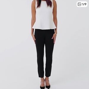 Spanx The Perfect Black Ponte Ankle Pull-On Pants M EUC